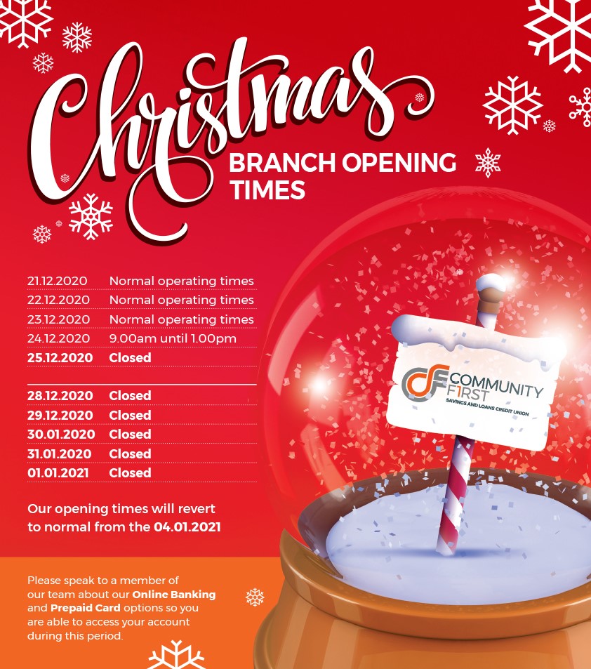 Christmas Opening hours 2020